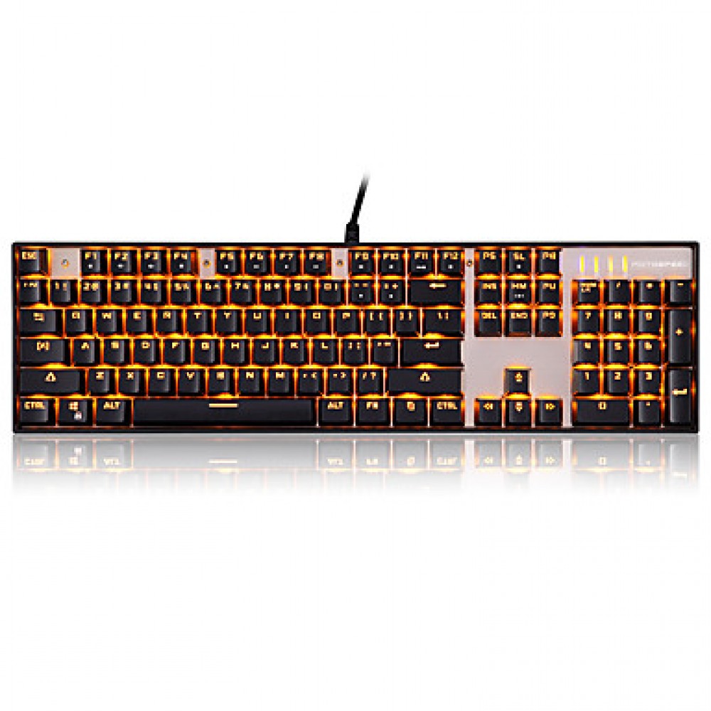 Mechanical keyboard USB Green axis Monochromatic backlit    