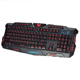 USB Mechanical Touch Illuminated Gaming Keyboard 3 Colors Backlit Keyboard and Colorful 1600DPI Gaming Mouse Set  